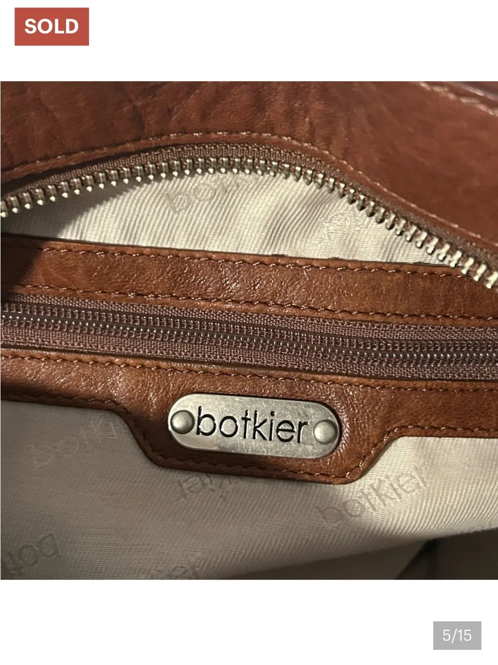 Botkier Brown Leather Dual-Zip Satchel